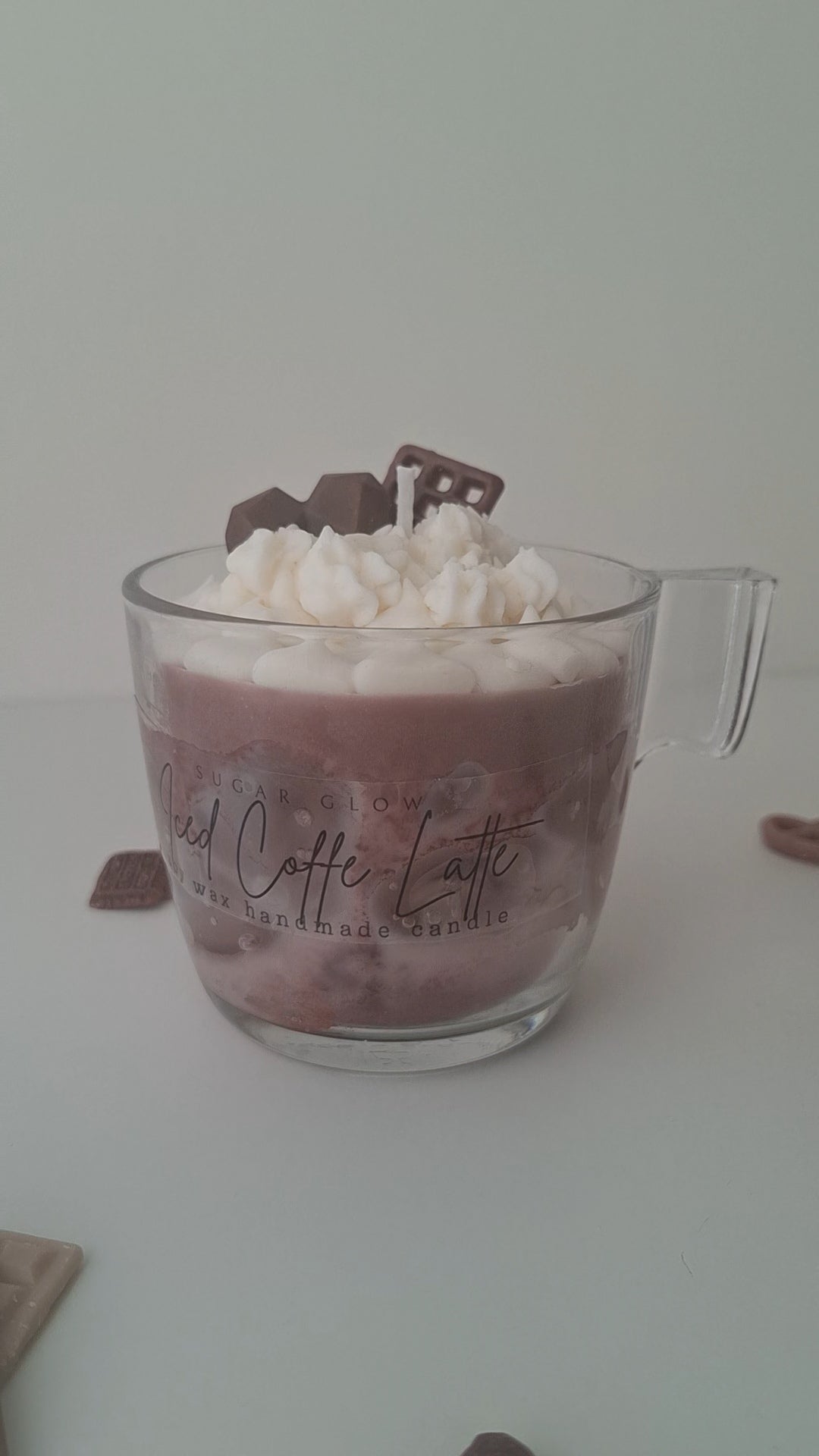 Vela de café gelado com leite