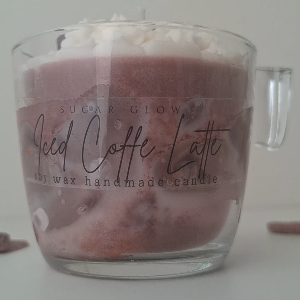 Vela de café gelado com leite